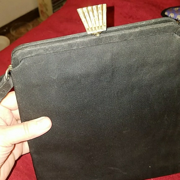 Vintage Crown Lewis black purse - Picture 1 of 8